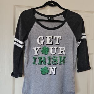 ☘️ Ultra Flirt Gray and Black Shamrock Tee